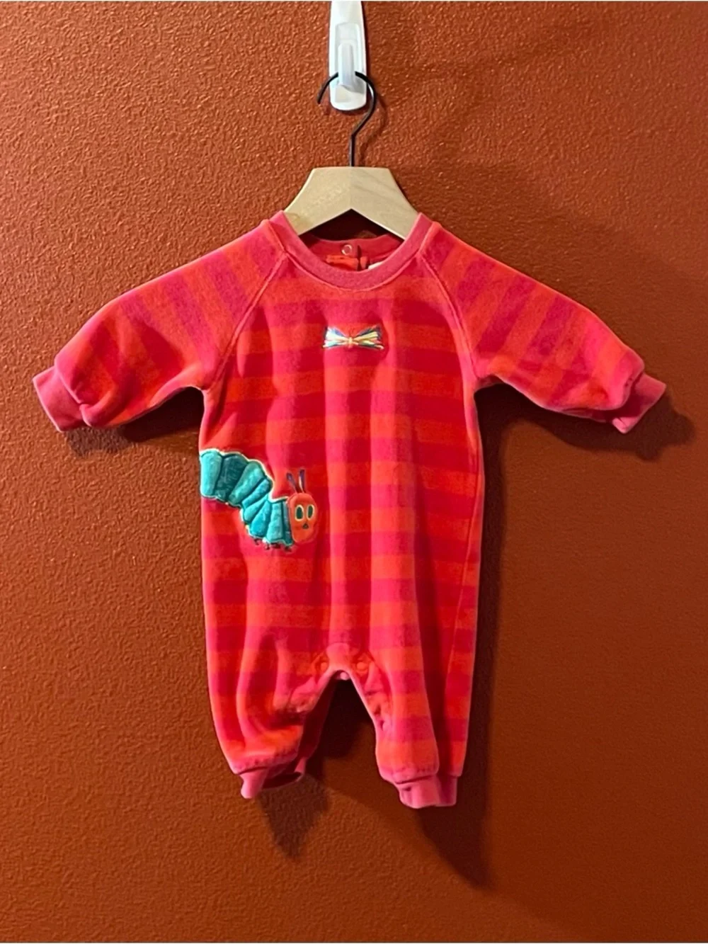 Carter’s Infants Vintage Velour Striped The Very‎ Hungry Caterpillar Book Romper